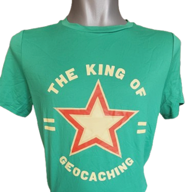 Tee-shirt vert "The King of Geocaching"