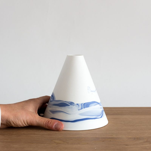 Vase - Cône - Horizons - Bleu