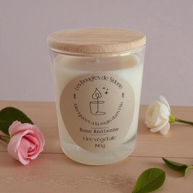 Bougie Rose ancienne 