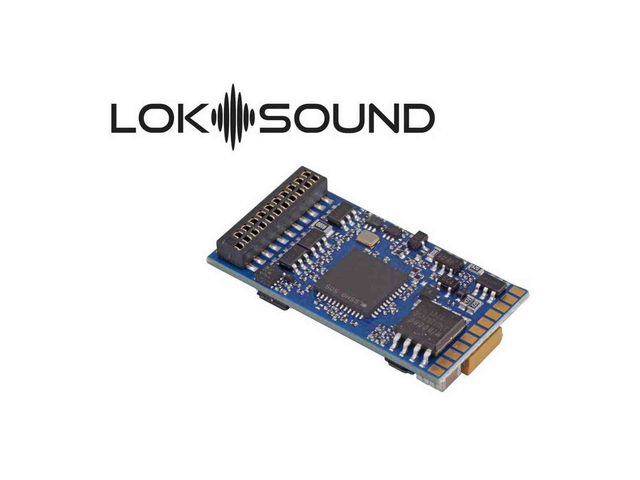 décodeur LokSound 5 DCC/MM/SX/M4 &#039;Décodeur vide&#039; 21MTC NEM660 avec haut-parleur 11x15mm ESU 58419