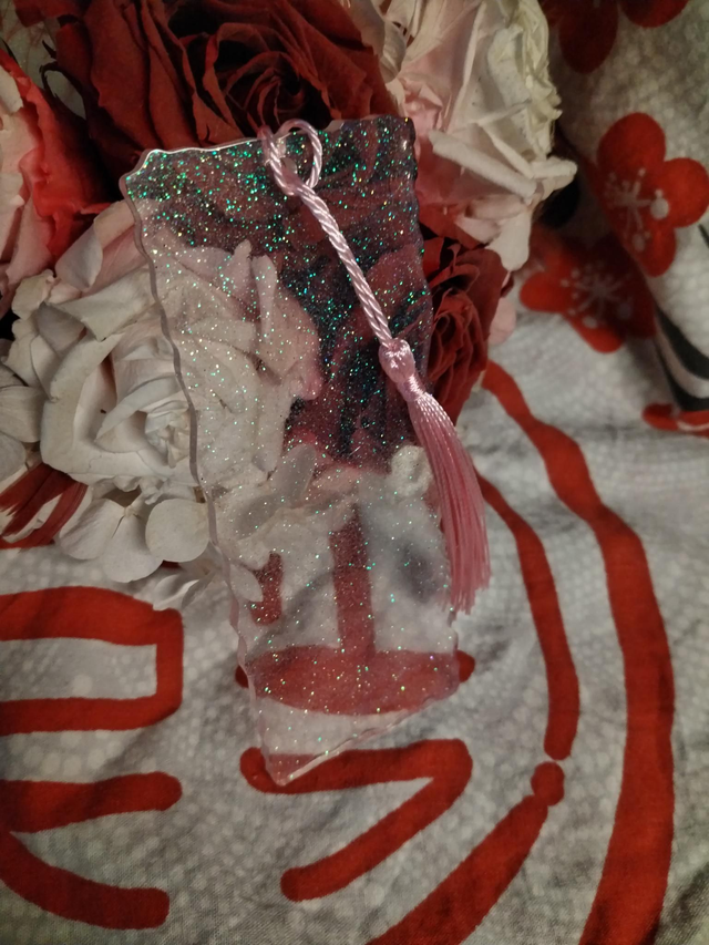 Marque page paillettes holographiques 