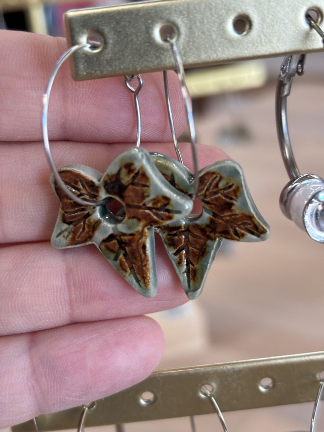 Orecchini foglia di edera