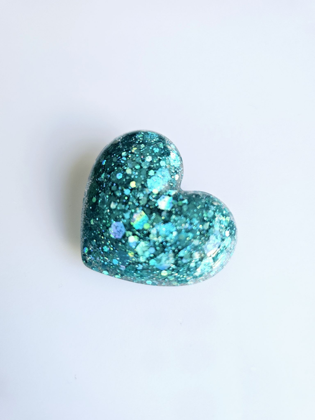 BARRETTE COEUR ÉMERAUDE 
