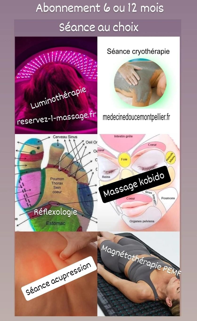 1 prestation par mois Séance au choix  