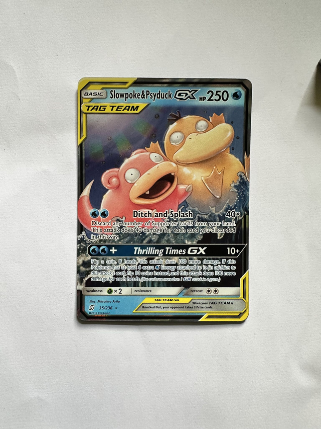 Slowpoke & Psyduck GX Tag Team 35/236 (Excellect Condition)