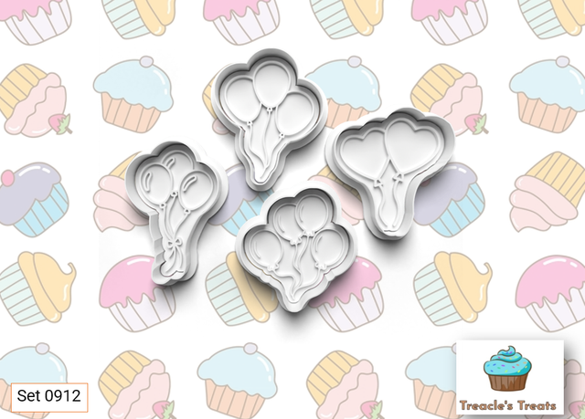 Balloons Fondant/cookie stamps with cutters