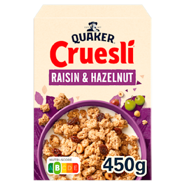 Quaker Raisin hazelnut 