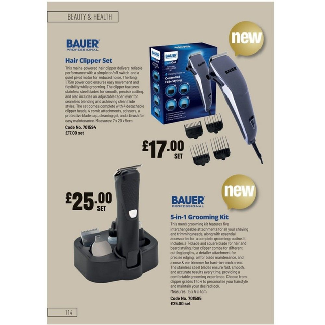 Bauer Male 5-in-1 Grooming Kit
