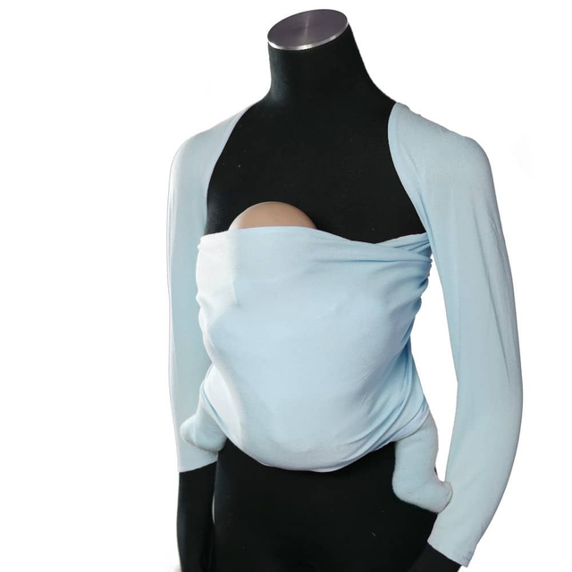 Bondingtop eisblau mit Ärmeln - Didymos