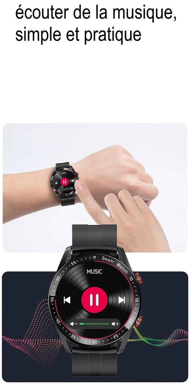 HW20 Sport montre intelligente, fréquence cardiaque pression artérielle surveillance de la santé Smartwatch pour hommes femmes