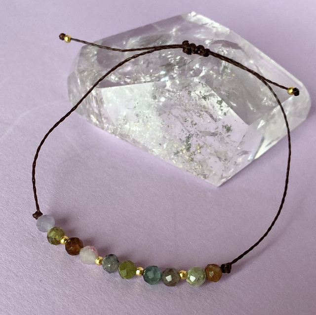 Multi Turmalin Armband Makramee 