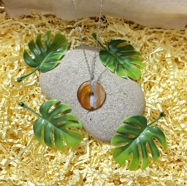 COLLIER CORNALINE DONUTS 