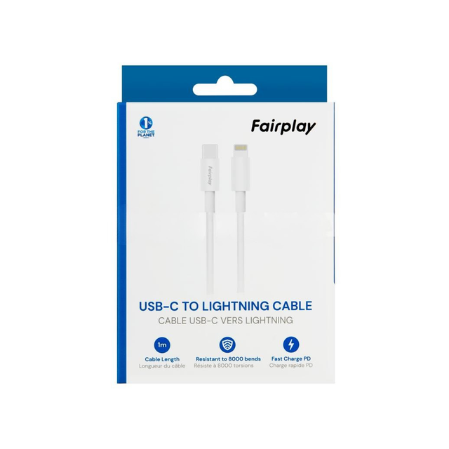 FAIRPLAY Cavo TPE 27W USB-C a Lightning 1m