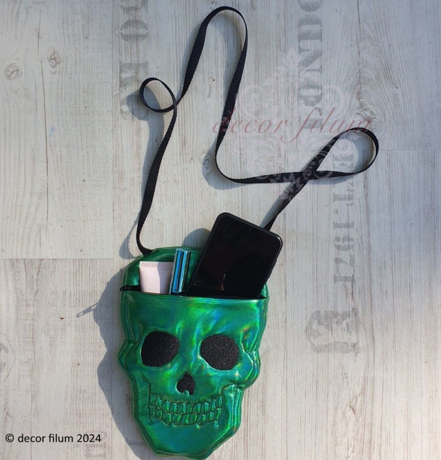 Totenkopf Handtasche im Gothic Style - Schädel Crossbag groß