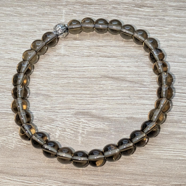 Bracelet "Quartz fumé" 6mm BR-020