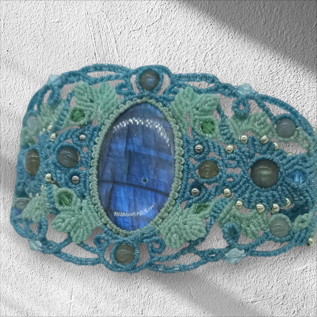 Bracelet manchette labradorite