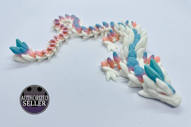 Valkopohjainen Gemstone Dragon