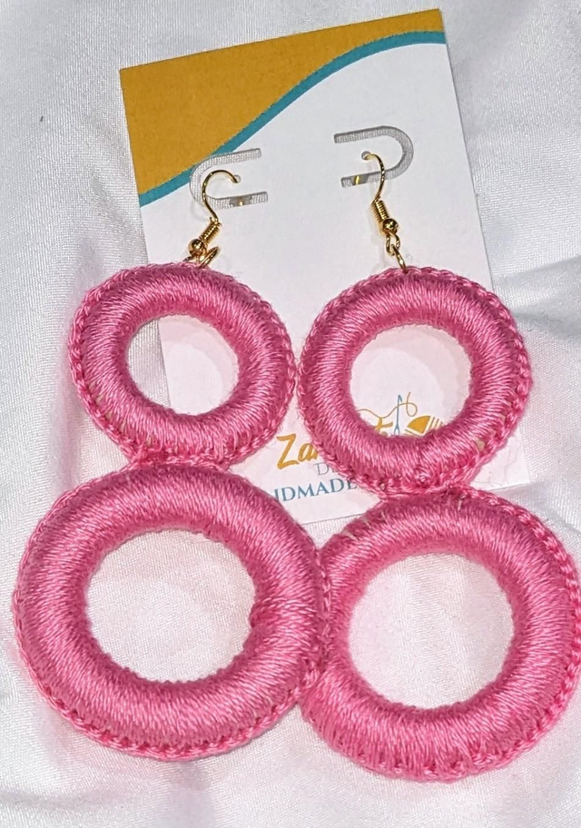 Double hoops ( pink)
