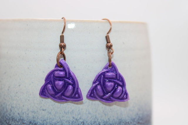 Imbolc Celtic trinity knot earrings