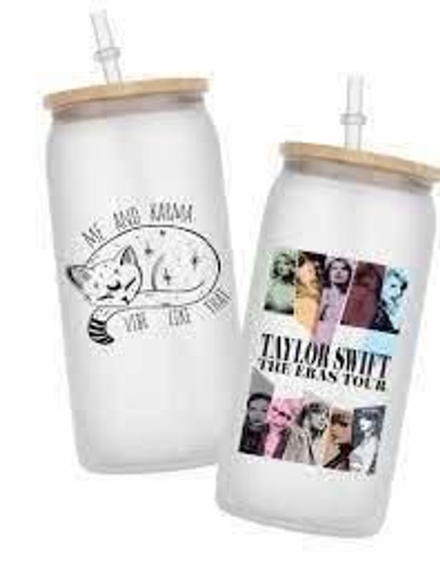 Frosted Glass with straw