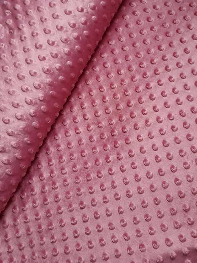 Minky gaufré framboise - 50cm
