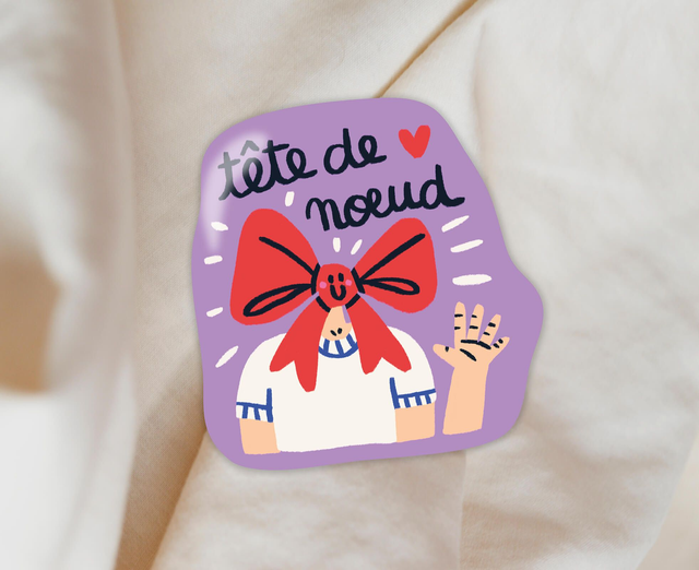 Sticker "Tête de noeud" 🎀🤓