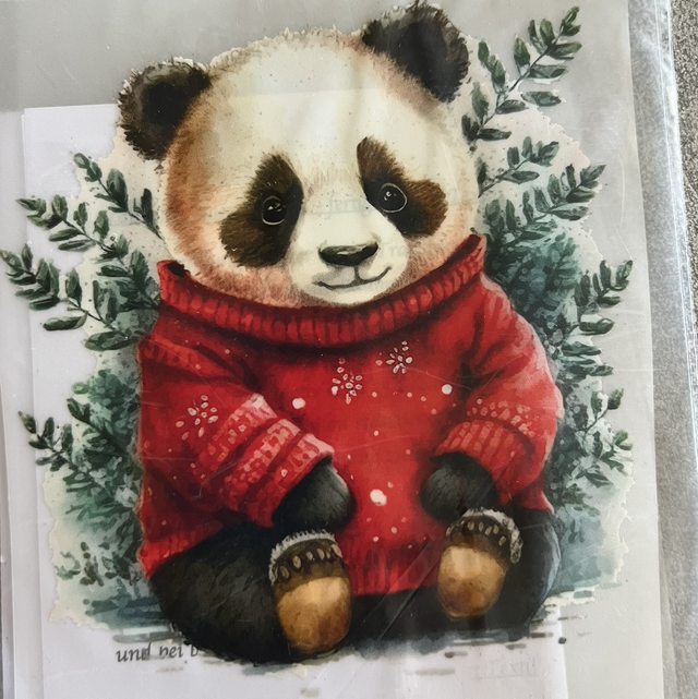 Panda Winterpulli  15x13cm  