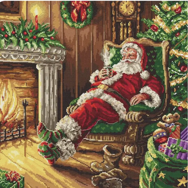 Santas Rest By The Chimney