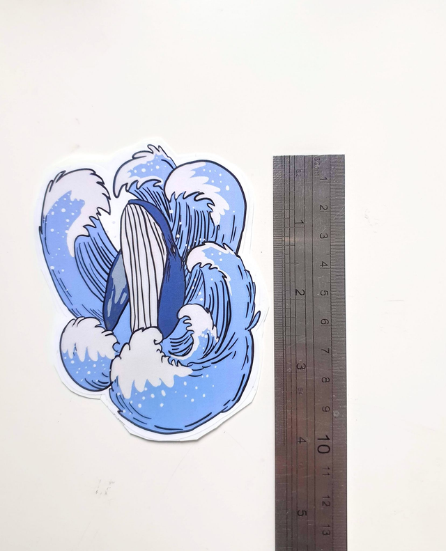 Blue Humpback Whale vinyl sticker