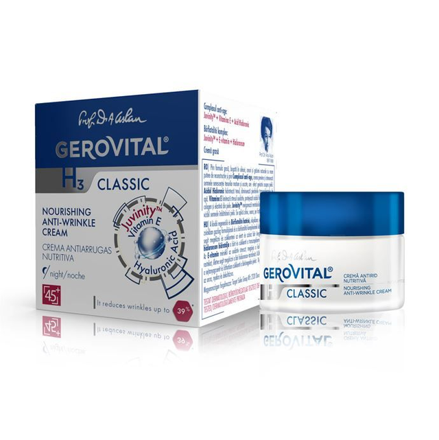 Gerovital Classic - Voedende anti-rimpel nachtcrème hyaluronzuur (nacht I 45+)