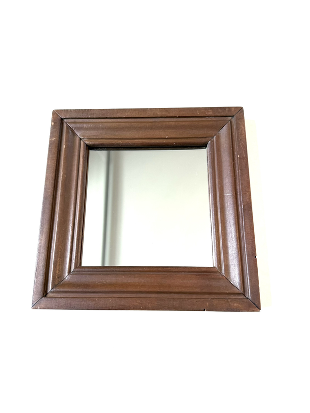 Petit miroir bois carré