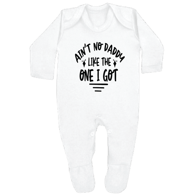AIN'T NO DADDY LIKE THE ONE I GOT - 0–3 Month Baby Grow – White | Adroit Baby