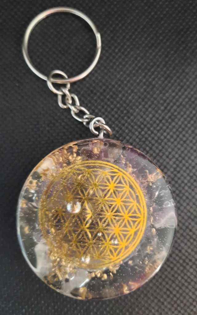 Porte-clef Orgonite Améthyste / Labradorite