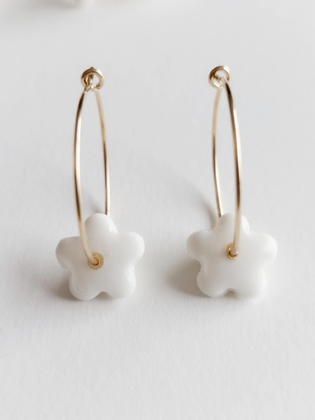 Boucles d&#039;oreilles &quot;Intemporelle&quot; Créoles 