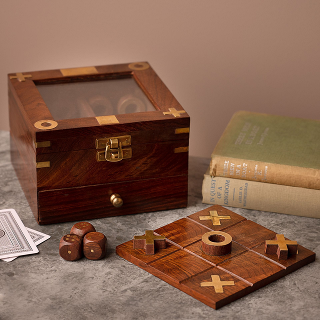 Wooden 5 in 1 Game Set