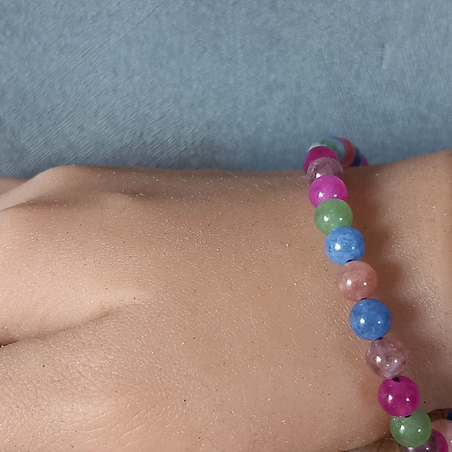 Bracelet ajustable en Tourmaline multicolore