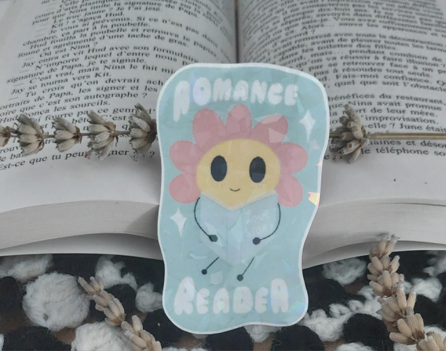 Autocollant "romance reader"