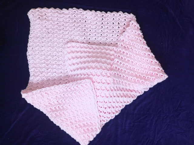 Pink Waffle Baby Blanket