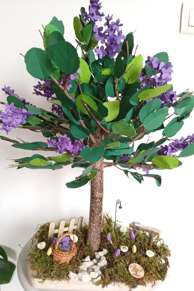 Arbre lilas ou mimosa &amp; son jardin sur commande