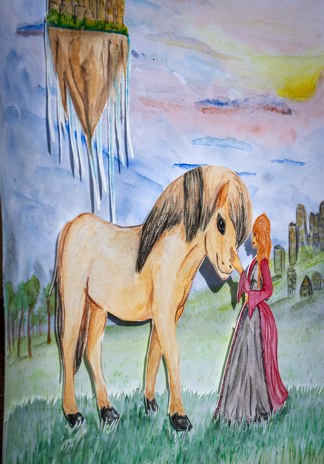 Lien sans mot - cheval et femme -