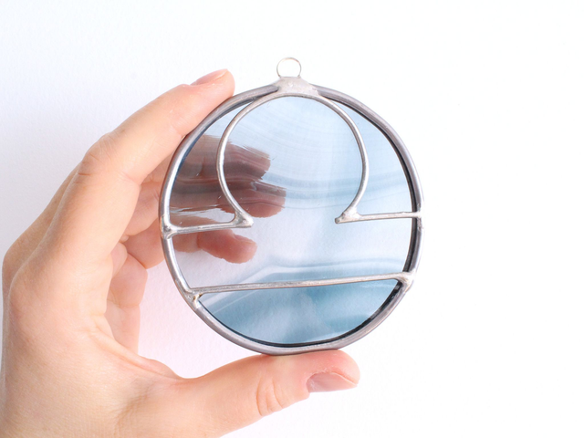 ♎ Suspension astro &quot;Balance&quot; en vitrail