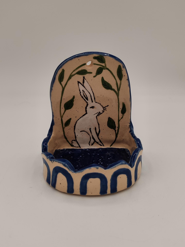 Porte bougie mural motif  lapin