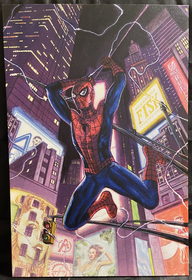 Stampa su tela Spiderman Time Square