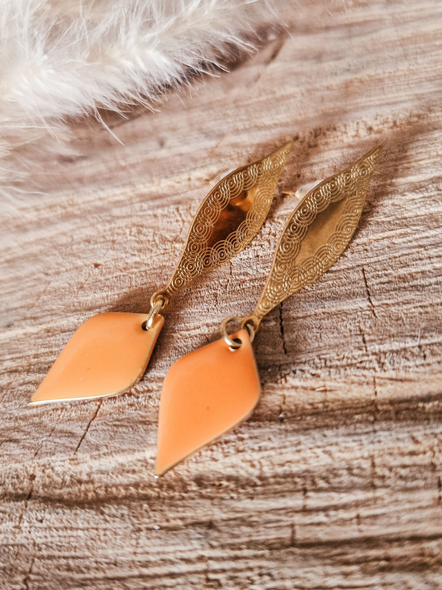 Boucles d'oreilles "Samira" - Modèle orange