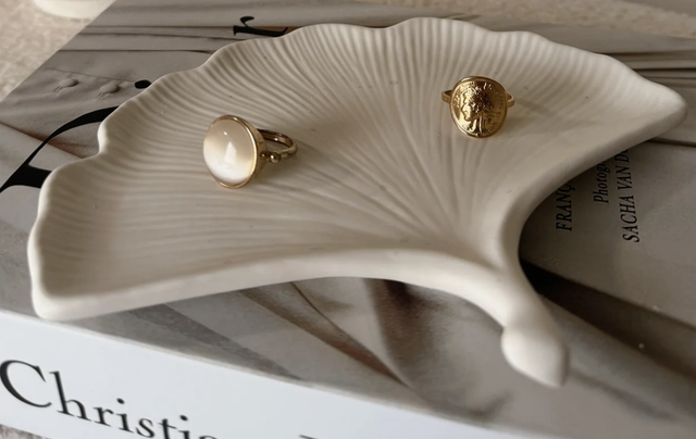 Plateau Jesmonite Ginkgo