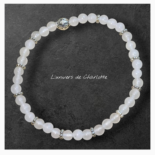Bracelet &quot;Cristal de roche&quot; 4mm BR-110