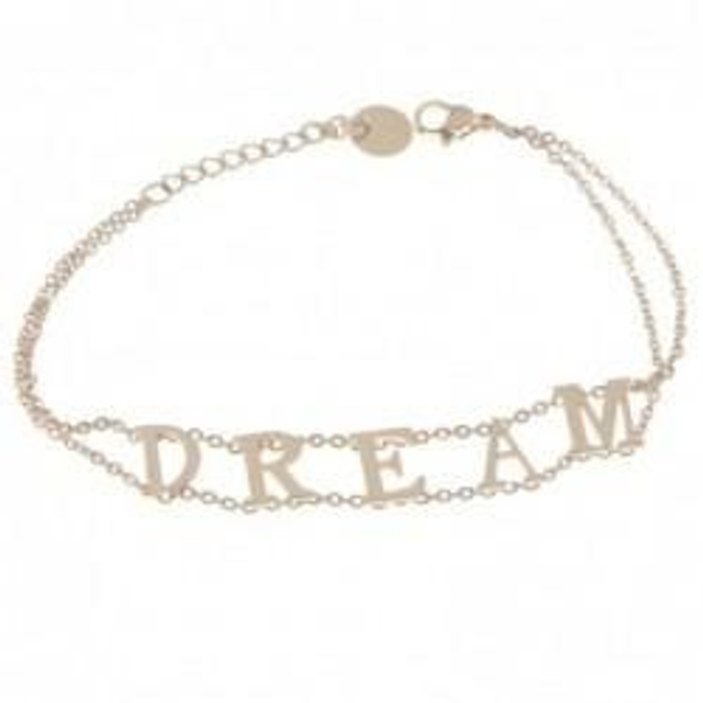 Bracciale donna in acciaio rosato con charm dream