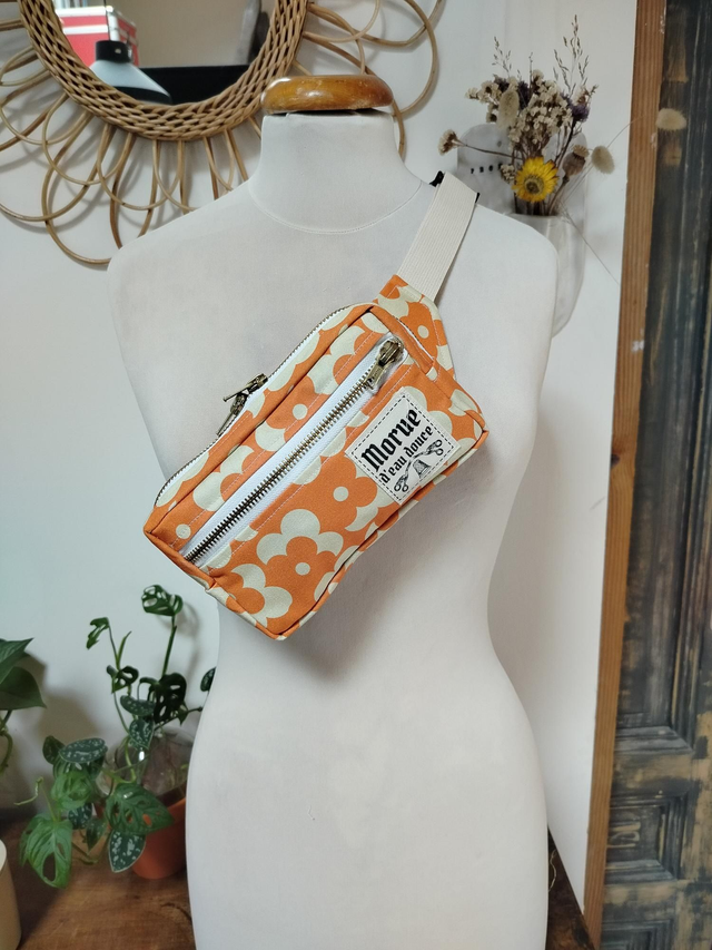 Sac banane Pockette rétro orange flower 