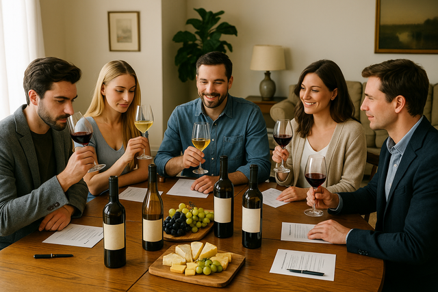Atelier Dégustation à domicile - Découverte de 5 vins au choix
