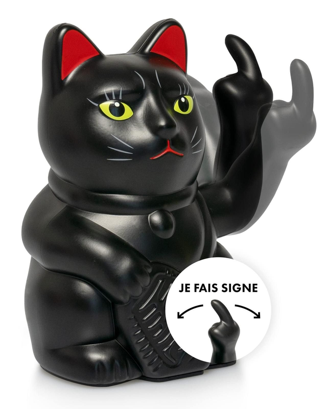 ANGRY CAT - Made Of Lucky Cat Angle - Stone Cat Decorative Item